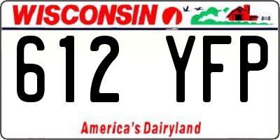 WI license plate 612YFP