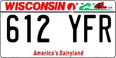 WI license plate 612YFR