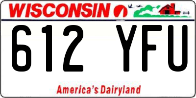 WI license plate 612YFU