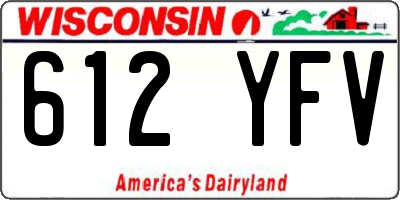 WI license plate 612YFV