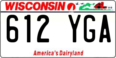 WI license plate 612YGA