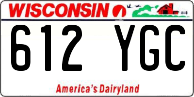 WI license plate 612YGC