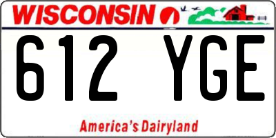 WI license plate 612YGE