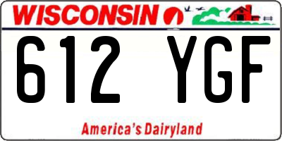 WI license plate 612YGF