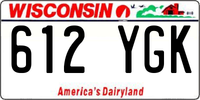 WI license plate 612YGK