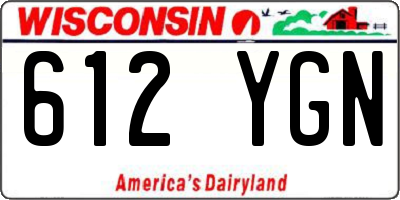 WI license plate 612YGN