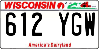 WI license plate 612YGW