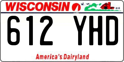 WI license plate 612YHD