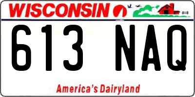WI license plate 613NAQ