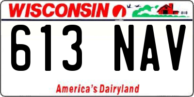 WI license plate 613NAV