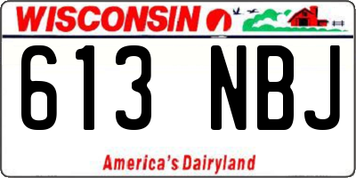 WI license plate 613NBJ