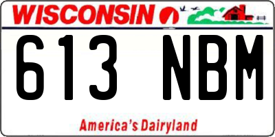 WI license plate 613NBM