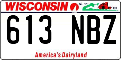 WI license plate 613NBZ