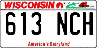 WI license plate 613NCH