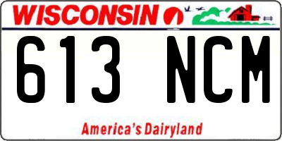 WI license plate 613NCM