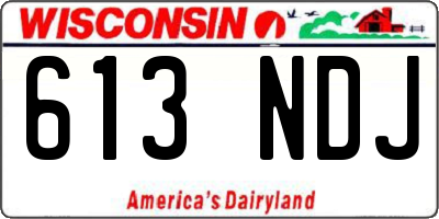 WI license plate 613NDJ