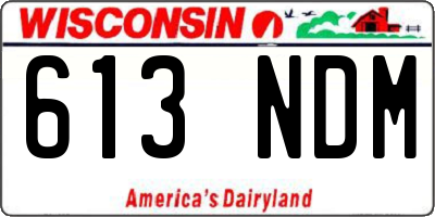 WI license plate 613NDM
