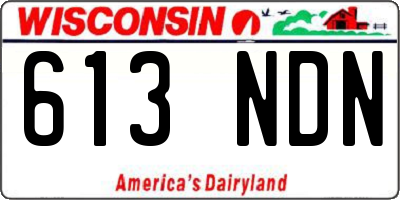 WI license plate 613NDN