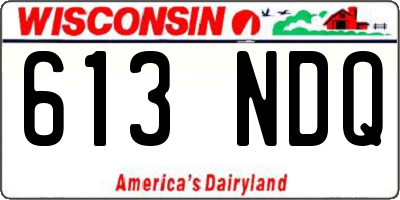 WI license plate 613NDQ