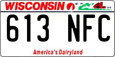 WI license plate 613NFC