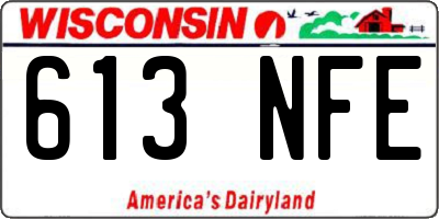 WI license plate 613NFE