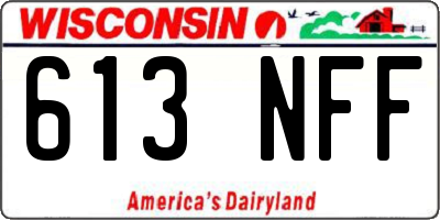 WI license plate 613NFF