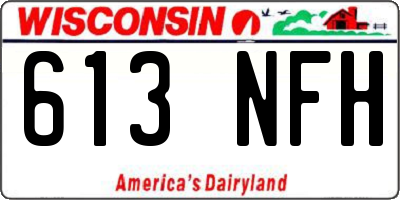 WI license plate 613NFH