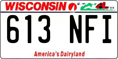 WI license plate 613NFI