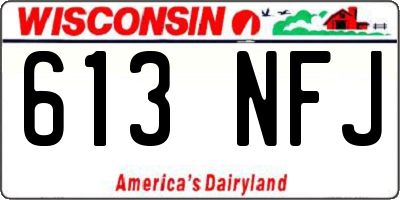 WI license plate 613NFJ