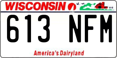 WI license plate 613NFM