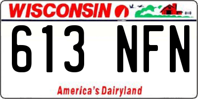 WI license plate 613NFN