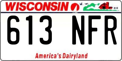 WI license plate 613NFR