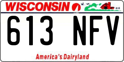 WI license plate 613NFV