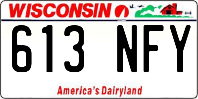 WI license plate 613NFY