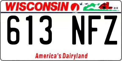 WI license plate 613NFZ
