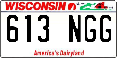 WI license plate 613NGG