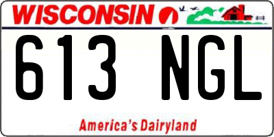 WI license plate 613NGL
