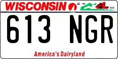 WI license plate 613NGR