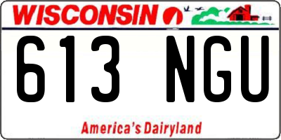 WI license plate 613NGU