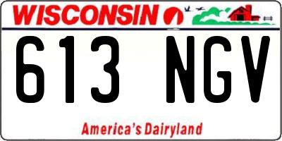 WI license plate 613NGV