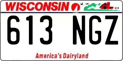 WI license plate 613NGZ