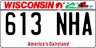 WI license plate 613NHA