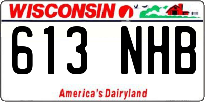 WI license plate 613NHB