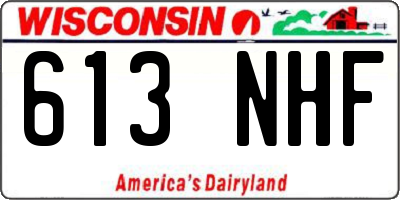 WI license plate 613NHF