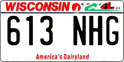 WI license plate 613NHG