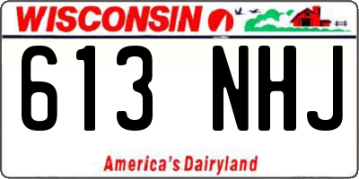 WI license plate 613NHJ