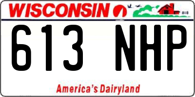 WI license plate 613NHP