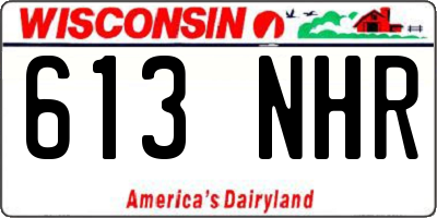 WI license plate 613NHR