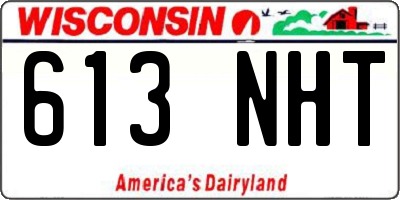 WI license plate 613NHT