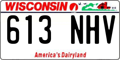 WI license plate 613NHV